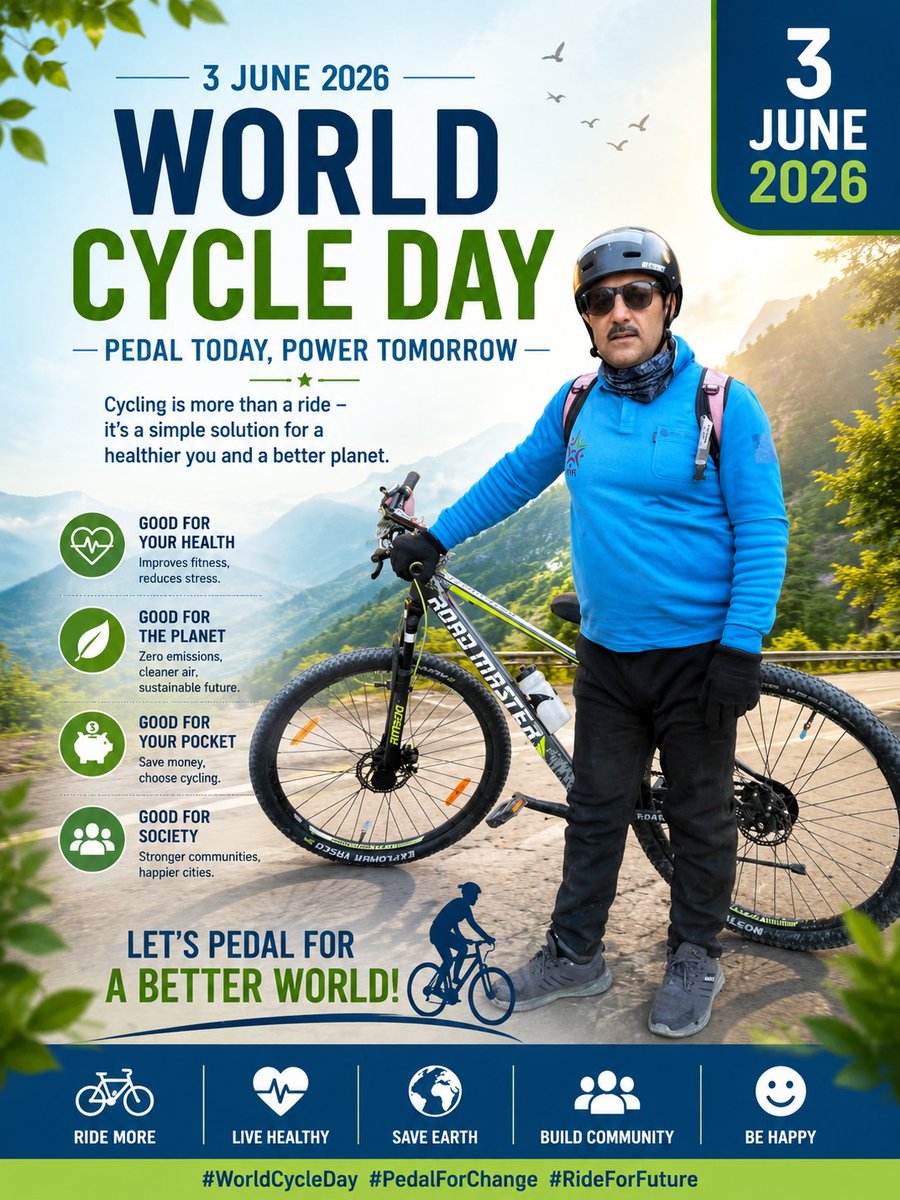 vaid_ishfaq's tweet photo. #worldcycleingday
#ishfaqvais https://t.co/ZxdoEdk7hW