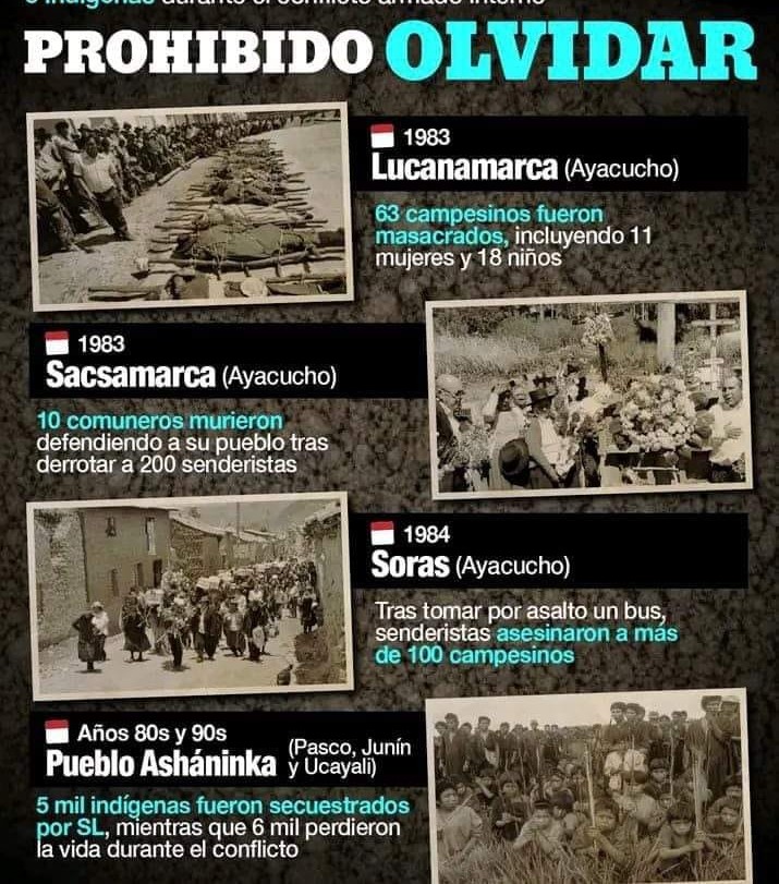 PiensoLibre5's tweet photo. @julioarbizu Y los campesinos muertos?
Para cuándo la marcha.
Van a pedir que los terroristas indultados regresen a la cárcel como hicieron contra Fujimori?
Prohibido Olvidar.
Por memoria y dignidad 
#TerrorismoNuncaMas
#SegundaVuelta https://t.co/qDYzmqpZPa