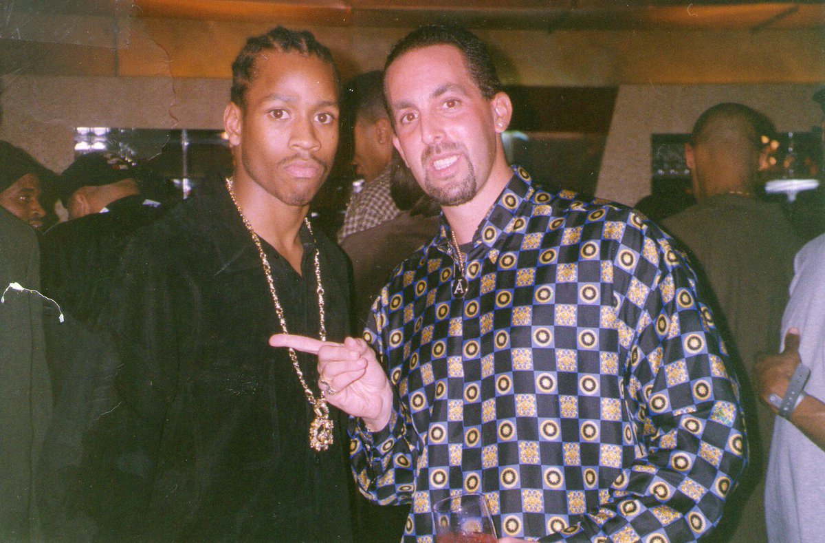 alanbarcoff's tweet photo. Happy Birthday today June 7 to NBA HOFer Allen Iverson, throwback pic of us 1997. @georgesands58 @alleniverson @sixers #Iverson @Topps @Fanatics https://t.co/h2IBwyOTkb