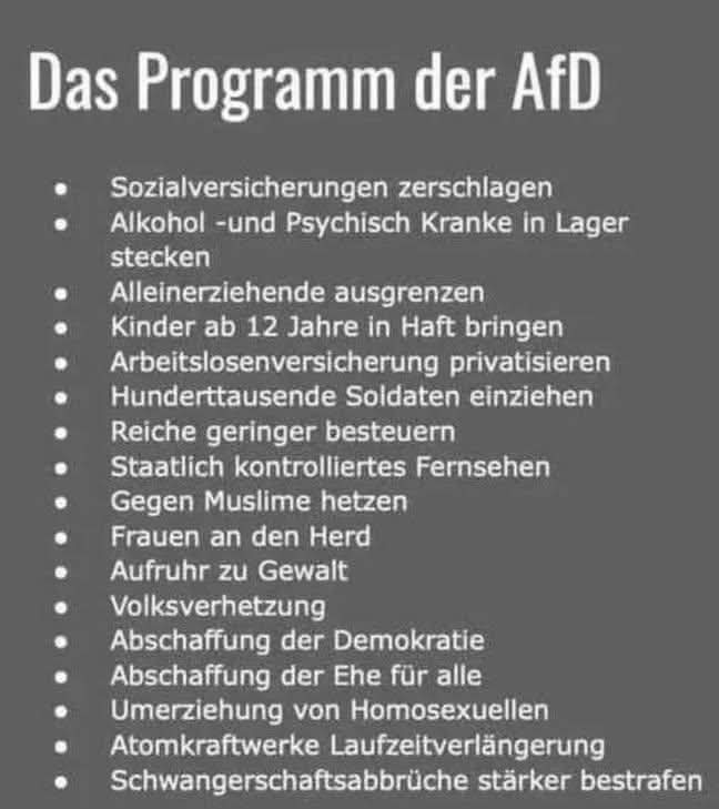 roland15413's tweet photo. ‼️BITTE UNBEDINGT TEILEN ‼️

#afd #noafd #nazi #AfDzerstörtDeutschland
#rente #Remigration

⚠️ https://t.co/Z9d8UZIaUP ⚠️ https://t.co/YqcL31QH5p
