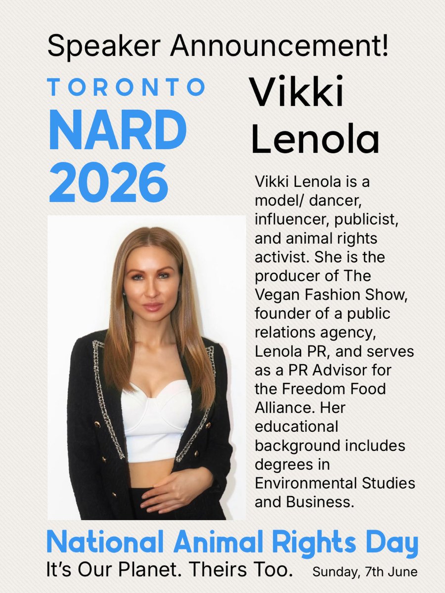 VegJen's tweet photo. Today is #NationalAnimalRightsDay
🐶🐱🐰🐷🐵🐯🐣🐝🐴🐺🐙🐳🐋
In Toronto we have the amazing Vikki Lenola as our featured speaker.
Find your city at https://t.co/St0YEIzchy
#NARD #NARD16 https://t.co/v5BizSaYBv