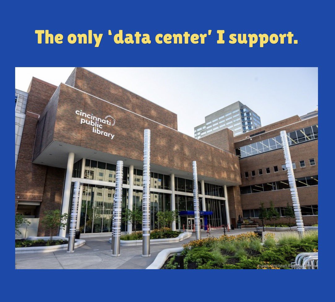 calebprice4oh30's tweet photo. The only data centers we need more of are our public libraries. https://t.co/BnMeAZc4X8