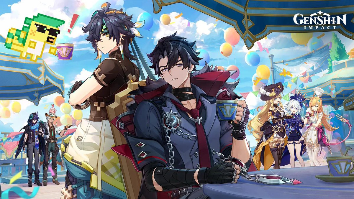 bwootster's tweet photo. What’s going on here,,, is hoyoverse telling us they’re besties,, did they become pen pals since that Fontaine event or what https://t.co/QZdPcWkdZR