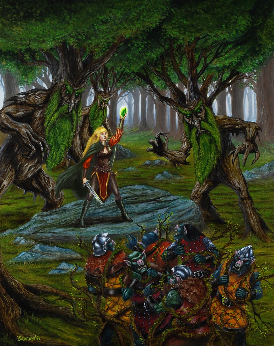 VaultofPhantasy's tweet photo. The Sylvan Stone (oil) https://t.co/NNCN2xOhEK