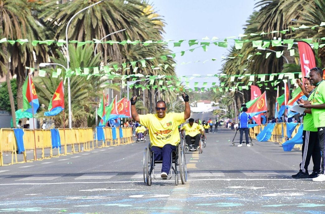 shabait's tweet photo. Athlete Nahom Ermias Champion of Asmara Marathon 2026

Athlete Nahom Ermias from the Gash Barka Region became champion of Asmara Marathon 2026, held today along the main streets of Asmara. Asmara Marathon is being conducted for the seventh time.

Athlete Nahom finished the race in two hours, 16 minutes, and 22 seconds, followed by Olympian Athlete Okbe Kibrom from the Central Region Club and Olympian Athlete Okbai Tsegay from Denden Club, who finished second and third respectively.

In the women’s half marathon category, Olympian Athlete Nazareth Woldu from the Gash Barka Region finished the race in one hour, 16 minutes, and 11 seconds, winning the gold medal and cup. Olympian Athlete Dolci Tesfu from Denden Club and Athlete Simret Merhawi from Denden Club finished second and third respectively.

In the Paralympics race, conducted in two groups, Tedros Aregay, Yonas Hailu, and Petros Samuel stood first, second, and third in the first group, while Tesfahiwet Tekle, Ibrahim Mohammed, and Dirar Okbamariam took the top three positions in the second group.

Asmara Marathon 2026 was participated in by athletes from Eritrea, South Sudan, Uganda, and Kenya.

The winners were provided prizes by various Government officials, and certificates of recognition were handed out to those who contributed to the successful implementation of the event.

It is to be recalled that Athlete Nahom Ermias was also the winner of Asmara Marathon in 2023 and 2025. #Eritrea