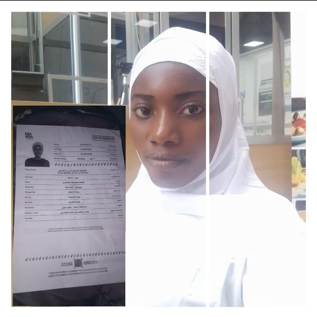 DanielMugisha11's tweet photo. 🇧🇮🇸🇦 #Burundi_SaudiArabia

Appeal for Help for #NISHIMWE_JEANNETTE

We are appealing for urgent assistance for Nishimwe Jeannette, a Burundian woman from Kabezi Commune, Bujumbura Province, who is currently working in Saudi Arabia.

According to information provided by a member of her family, she traveled to Saudi Arabia through the STJO Agency on June 9, 2025. However, since her arrival, she has reportedly been living under extremely difficult conditions:

She has been physically assaulted several times.

She has not been paid her salary and has now gone three months without receiving any wages.

Her salary has been unfairly deducted.

She has been denied adequate food and drinking water, and at one point reportedly spent two days without food or water.

She has been locked inside the house and denied access to medical treatment despite being sick.

Her passport has not been returned to her.

The latest information we received on June 7, 2026, indicates that she was allegedly almost killed and was later taken to an office. However, as of now: ❌ She has still not been paid her three months' salary. ❌ Her passport is still being withheld. ❌ She is not safe.

We respectfully call upon the relevant authorities, the Burundian Embassy in Saudi Arabia, the recruitment agency that sent her, and all concerned institutions to take immediate action to protect this Burundian citizen, ensure that her rights are respected, and help her recover all of her unpaid wages.

Thank you.

Daniel Mugisha
07/06/2026

@GeneralNeva
@BurundiKenya
@NtareHouse
@CNIDH_Bdi
@MiniJustice_BDI
@LigueIteka
@RS_Burundi
@NadineMballa2
@fidh_fr 
@bikjo
@MemoryBandera
@DefendDefenders
@Hassan_shire
@FIACAT_org
@omctorg
@hrw
@OpenSociety
@hrw_fr
@UN
@KIOSFoundation
@FCA_global
@FordFoundation
@ONU_fr
@amnesty
@AmnestyKenya
@AmnestyEARO
@UN_Burundi
@UNHumanRights
@dfat
@CCPR_Centre
@CIVICUSfrancais
@CIVICUSalliance
@DanielMugisha11
--------------------