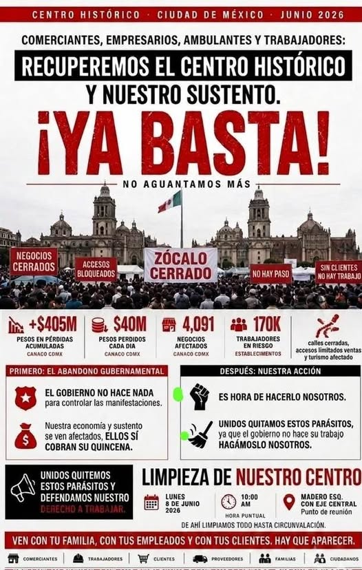 EugeniaLaraG1's tweet photo. Lunes 8 de junio, 10:00 a.m.  Madero esq. con Eje Central. https://t.co/QCKLIpTmDx