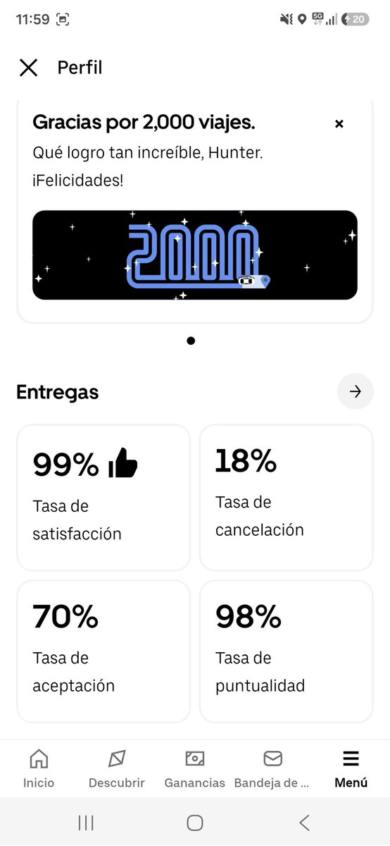 HWMTERRR's tweet photo. @UberEats Un perfil con este historial de consistencia y honestidad no comete fraude. Solicito de la manera más atenta pero firme que mi caso sea escalado de inmediato a un supervisor humano del departamento de seguridad o riesgos para que revise manualmente mi cuenta https://t.co/DKKORY2Zo2
