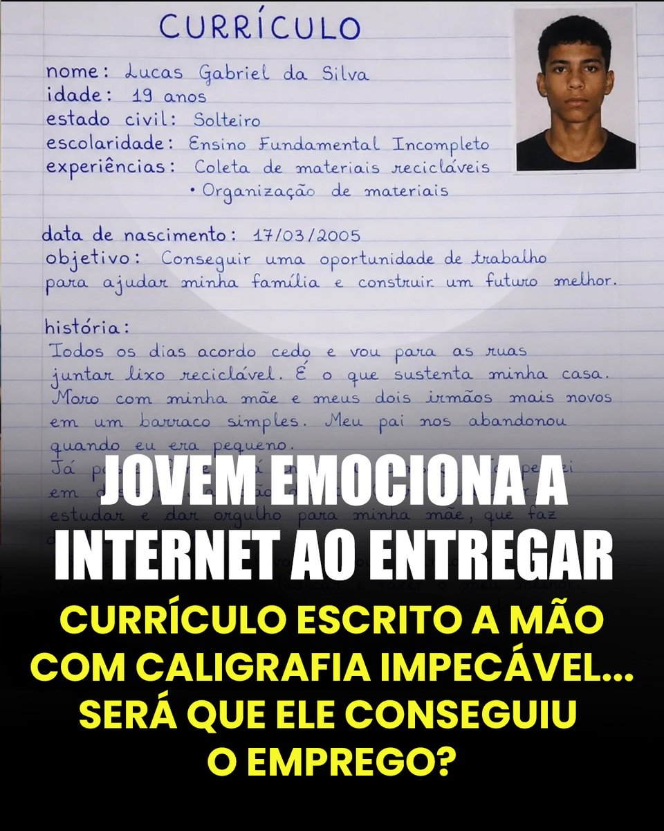 Ricamconsult's tweet photo. Merece. Mostrou cuidado e capricho no que fez.

#curriculo #oportunidade #perseverança #foto #3os https://t.co/e3Hj01FYAm