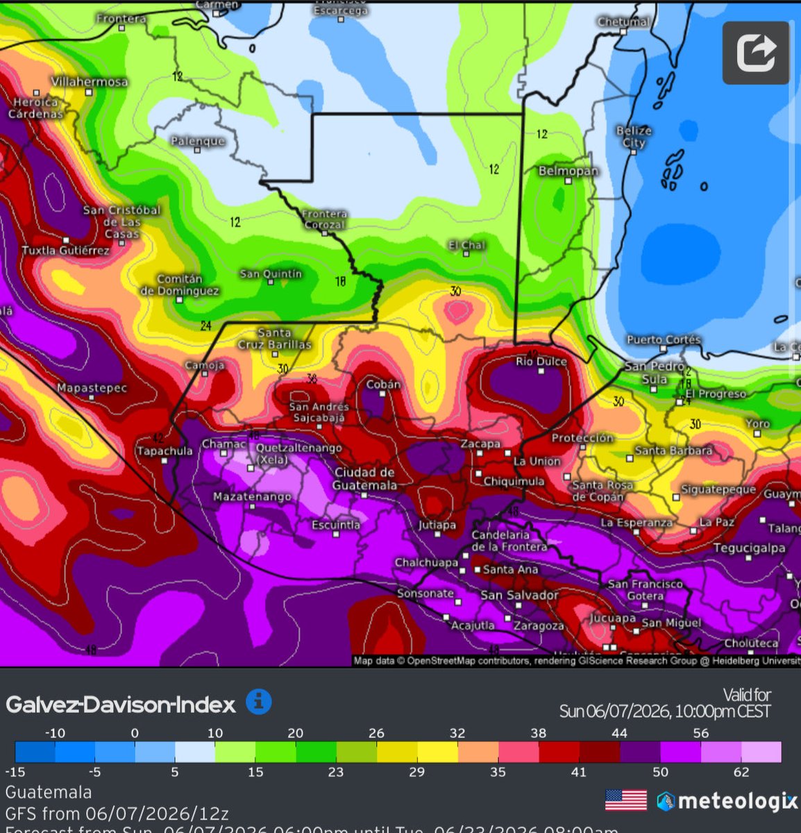 ClimaenGuate's tweet photo. #Alerta
Fuerte ingreso de humedad mantiene alto potencial de lluvias y tormentas en el sur, bocacosta, suroriente, suroccidente, occidente y centro del país, incluso en oriente, sin descartar algunas muy intensas con altos acumulados de lluvia que podrían provocar crecidas de ríos, inundaciones urbanas y deslaves. 

Mientras tanto aire más seco ingresando a Petén y Verapaces sin descartar algunas tormentas dispersas. 

Atentos