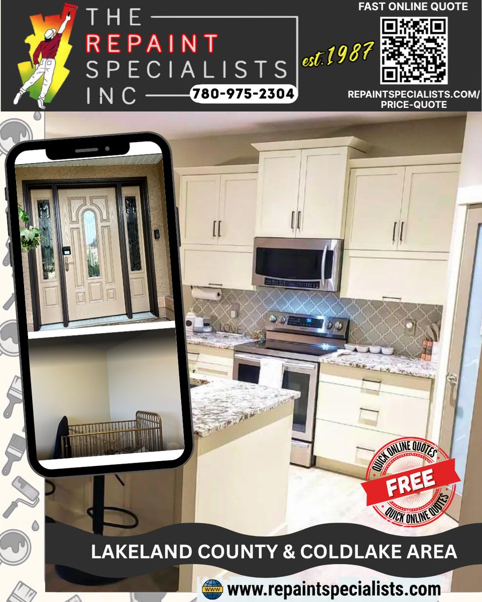 RepaintHomesYEG's tweet photo. GET A QUICK / FREE QUOTE
https://t.co/vkleX74xXL

🍁The #Repaint Specialists (Est. 1987)
#YEG #Coldlake #Lakeland
📱 780-448-5996
https://t.co/aQxuBaBzip

Services:
#HousePainting
#Interior
#Exterior
#Patio
#Kitchens
#Ceilings
+

#YEGPainters #EcoFriendly #YEGPainting https://t.co/ko5XwsbA2M