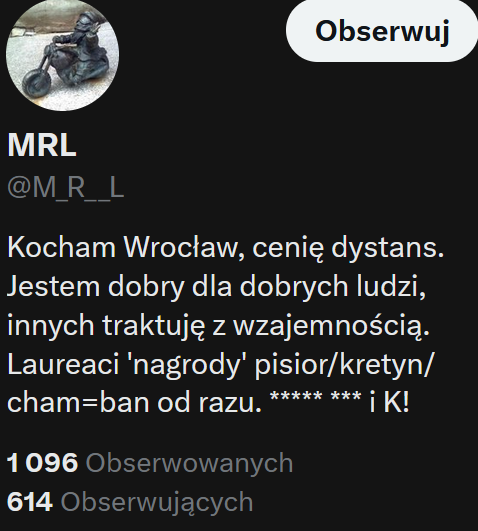 Yaceek's tweet photo. @M_R__L @MorawieckiM @jakub_dymek Ale combo. Jeden komentarz i jedno bio, a całe bingo libkowego silnego razem zostało zrobione. Rekord. https://t.co/7pBefGT1Fc
