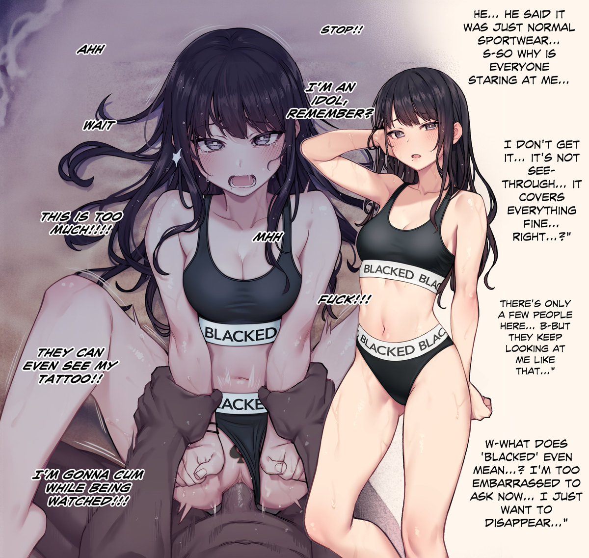 Pc89391511's tweet photo. Kazano Hirori from Idolmaster. A Headcanon I had for a while.
#blackededit #blackedwaifu #qos #blackedhentai https://t.co/YnRklZDWLl