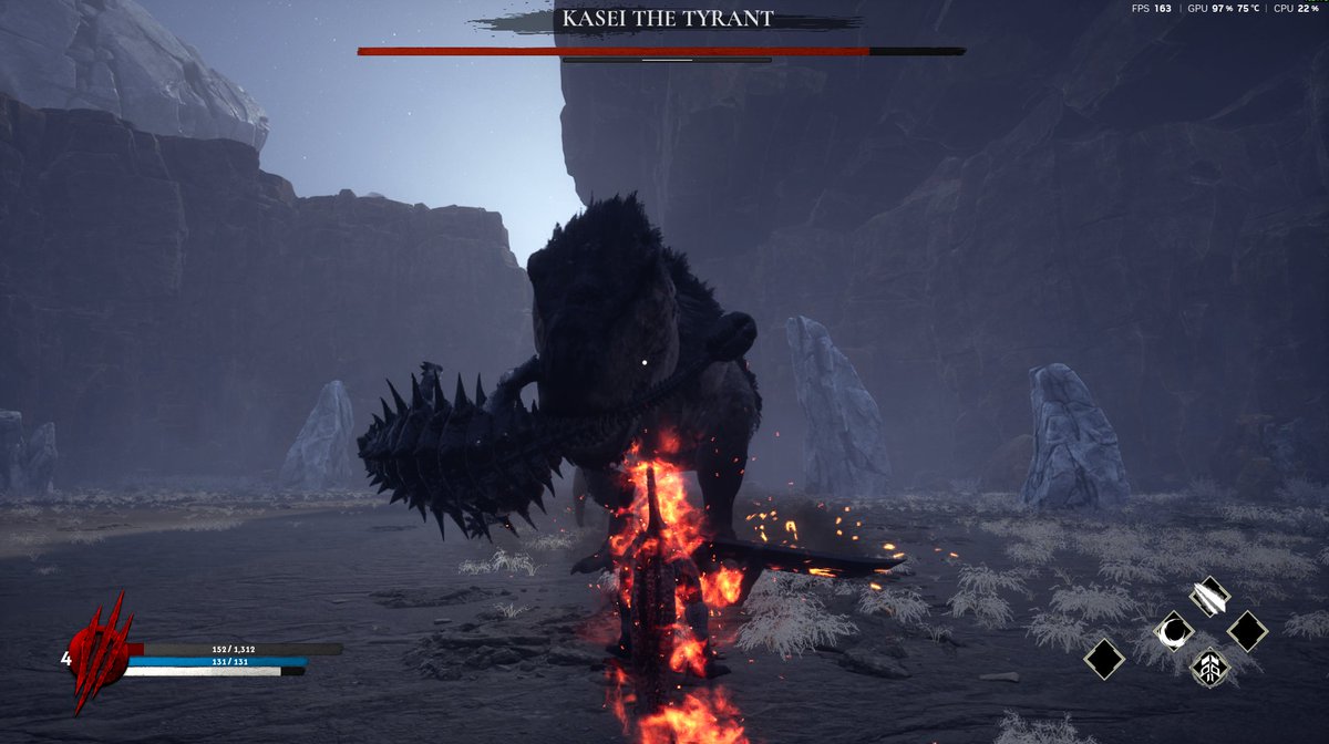 monenemonemone's tweet photo. DINOBLADEっていうゲームのデモ版あったからやったらめちゃおもろかった～！
恐竜が剣くわえて戦うバカゲー的なやつかと思ったらすごいちゃんとしたゲームだった～笑
そしてめちゃむずい!BGMもかっこ良すぎた～！ https://t.co/EDWaLiSP2W