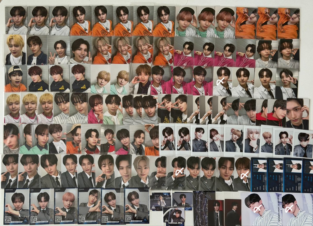 Jenl1s2's tweet photo. PRODUCE 101 JAPAN 新世界 日プ 交換 ファイナル グッズ トレカ

【譲】画像のもの
熊部 濱田 シヨン ヒョンスン 倉橋 土田 小野 後藤 安部 照井 柳谷 飯塚 など

【求】 シンヘン シヨン 安部 加藤 矢田　

同異種可（トレカ、グッズなんでも可能◎）

お気軽にお声掛けください https://t.co/BtIL8bDFPE