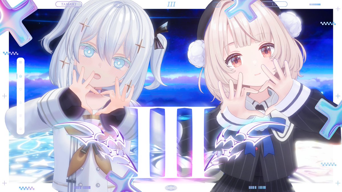 norioo_'s tweet photo. 🤍6月11日19:00～プレミア公開🖤

📢 宝鐘マリン &amp; こぼ・かなえる「III」
┊https://t.co/QqcTNUtScQ┊

⋱ 🩵アタシたちマジで最強じゃん？🩵 ⋰

Voisona玉姫🔱＆Voisona雨衣🌧コラボ第4弾🎤🎶
可愛く歌って踊ってもらったのでお楽しみに💎✨ https://t.co/cd2kepmwMO