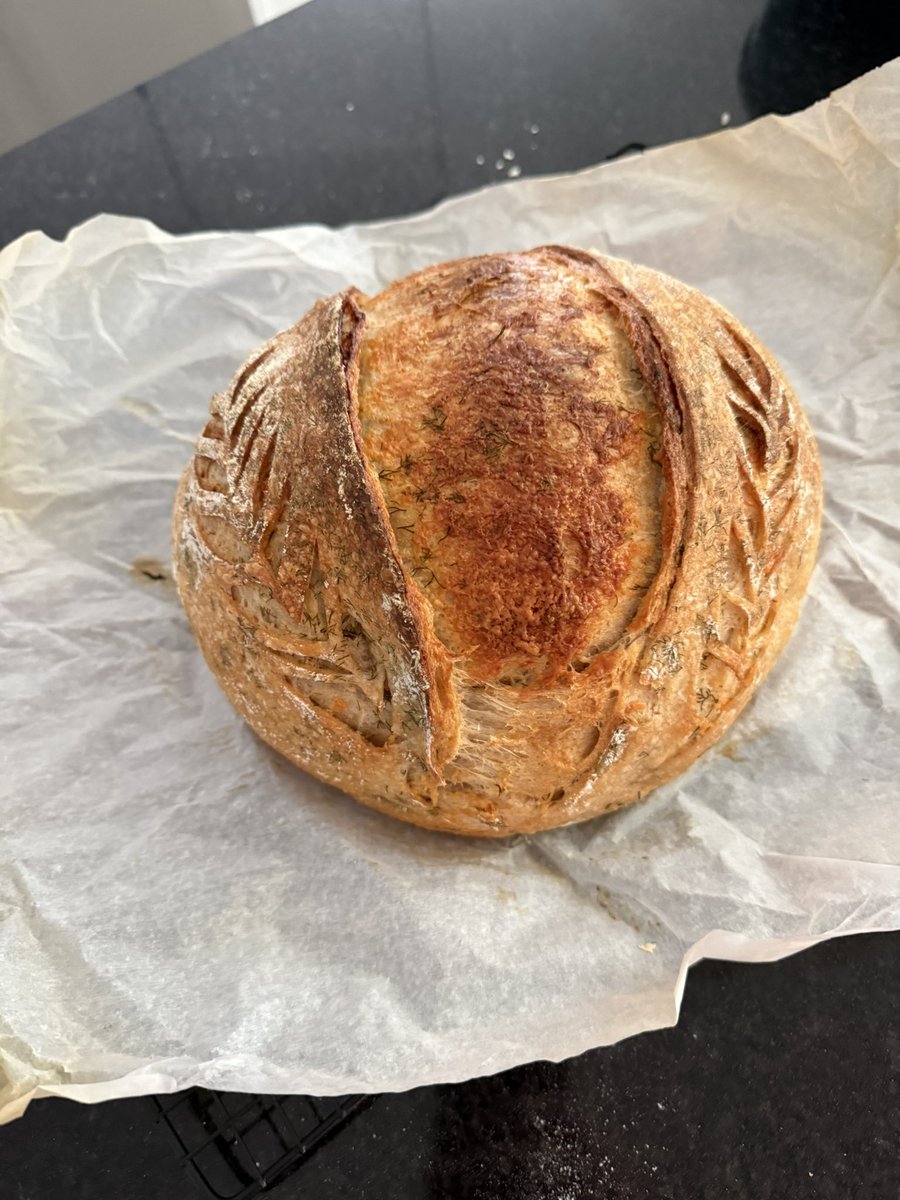 WallStreetMav's tweet photo. My wife’s latest sourdough bread creation.

Cheddar Dill sourdough bread.

🔥🔥🔥 https://t.co/cewhnBEZRc