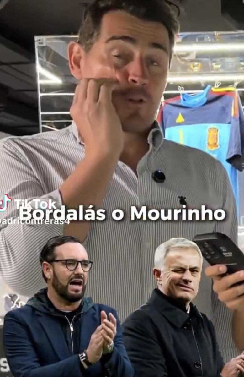 MadridUniversal's tweet photo. 🚨Iker Casillas plays this or that among coaches:

• "Bordalás or José Mourinho? Bordalás."
• "Bordalás or Arbeloa? Bordalás." https://t.co/JD7YPKKhNW