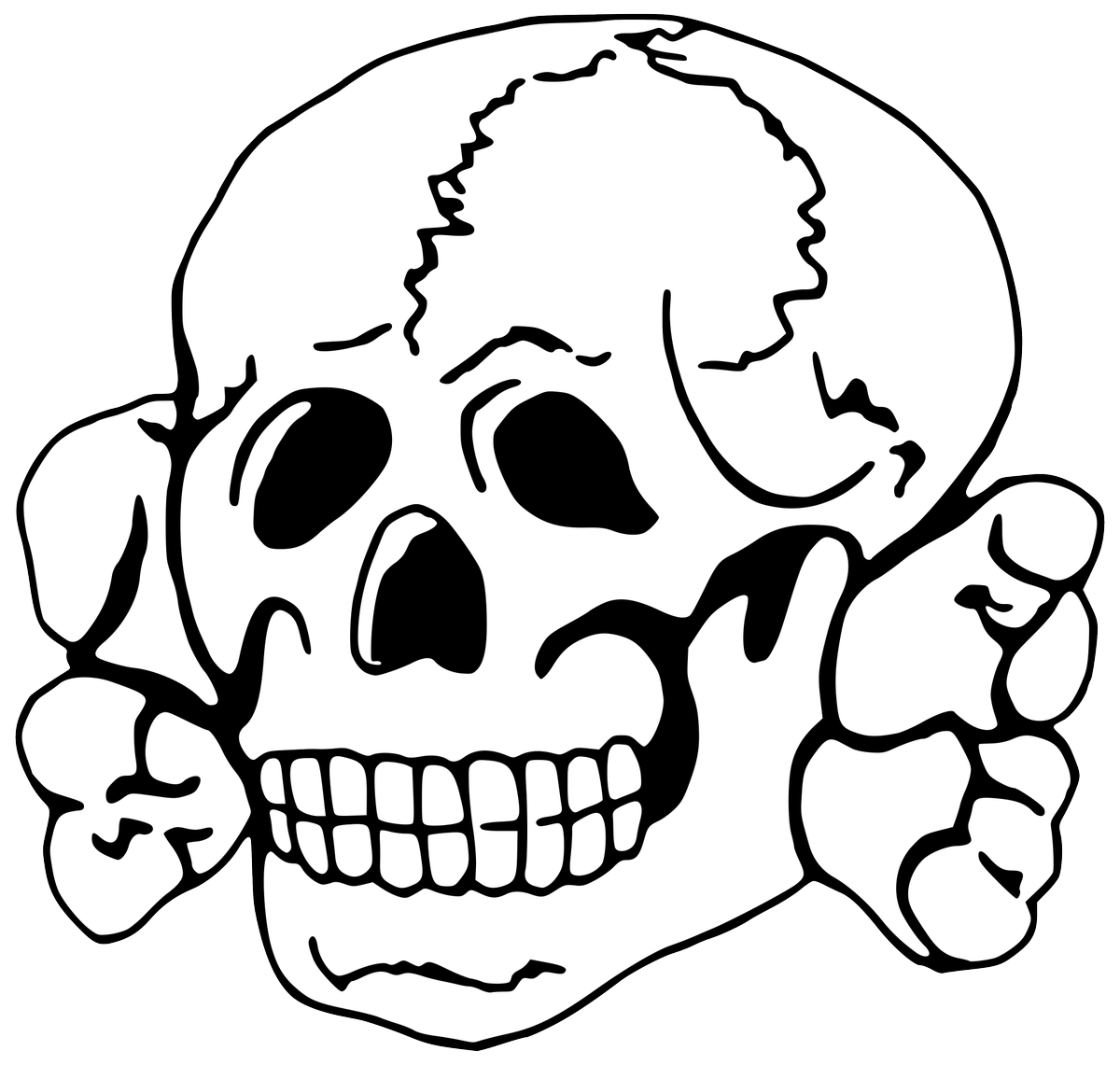 RightWingJewess's tweet photo. @ScottJenningsKY It's not just a Nazi tattoo. It's the Totenkopf, the Death Head, an emblem historically used by Adolf Hitler's Nazi SS death squads. This is who
@BernieSanders @AOC @RoKhanna and virtually all @TheDemocrats are supporting. 

NAZI SS DEATH SQUADS. https://t.co/SxEH7T8Mcs