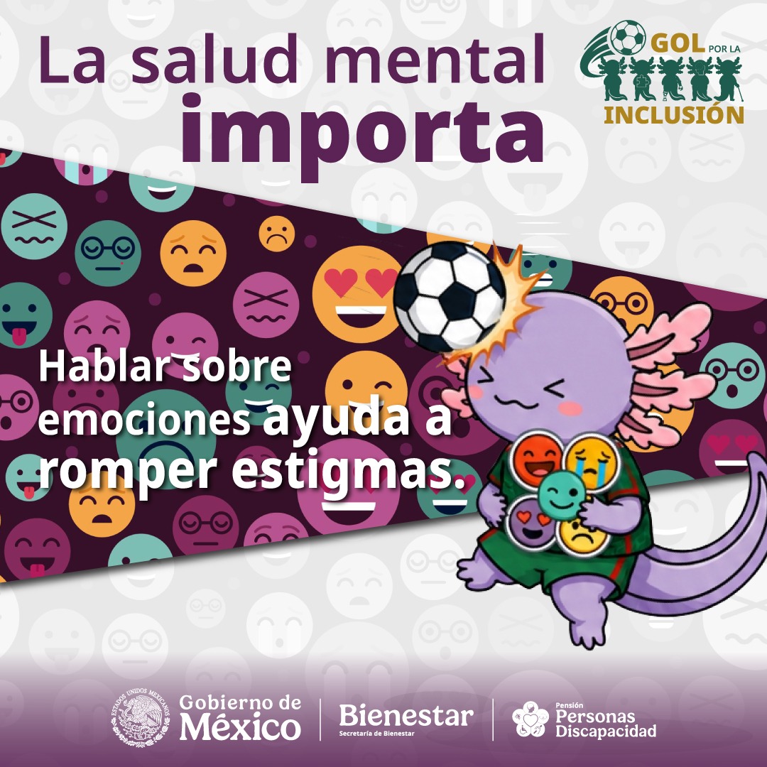 SoyPedroOrtega's tweet photo. La emoción del #Mundial se vive desde el bienestar emocional. ⚽️ Promover la salud mental derriba estigmas y construye espacios más inclusivos. 🦾

#UnGolPorLaInclusión #Mundial2026 https://t.co/Ur68YSgGBM