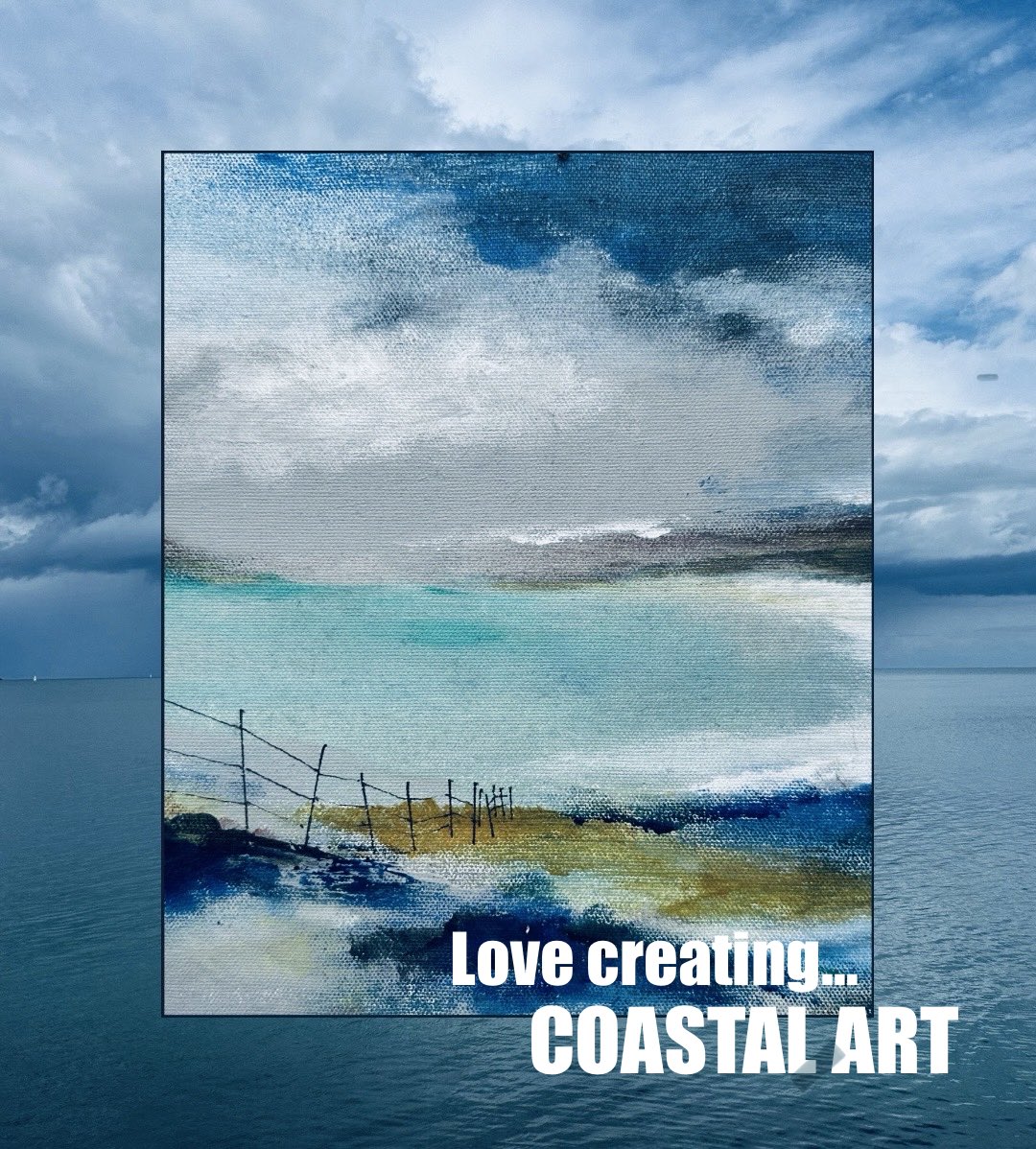 Brixham's tweet photo. #picoftheday LOVE creating COASTAL Art… #acryliconcanvas #coastalart https://t.co/lIlH3E98Kh