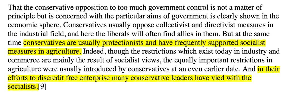 AxelMerk's tweet photo. Conservative opposition to too much government control is not a matter of principle...conservatives are usually protectionist and have frequently supported socialist measures in agriculture" https://t.co/NKaZ8XlF68