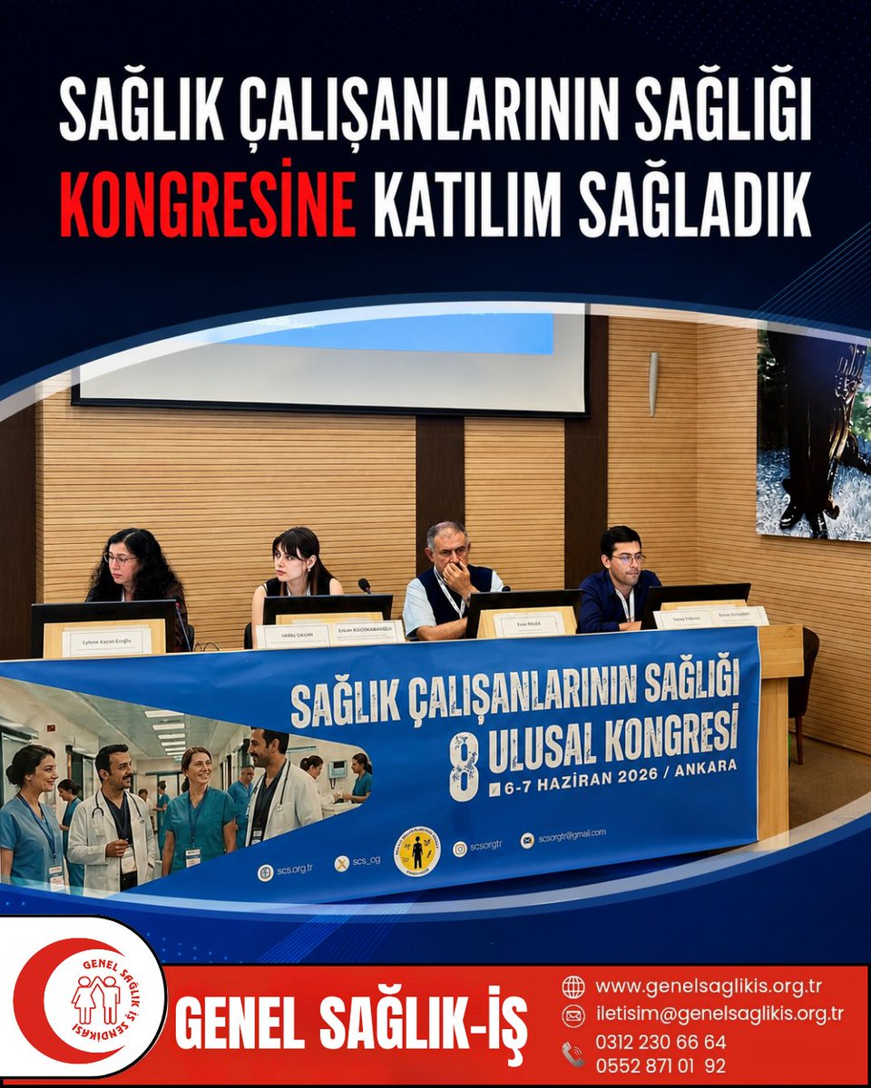 genelsaglikis's tweet photo. 6-7 Haziran tarihlerinde Ankara'da gerçekleştirilen "Sağlık Çalışanlarının Sağlığı" paneline Sendikamız adına Prof. Dr. Ercan Küçükosmanoğlu katılım sağlamıştır. https://t.co/ZN21sLdHGO
