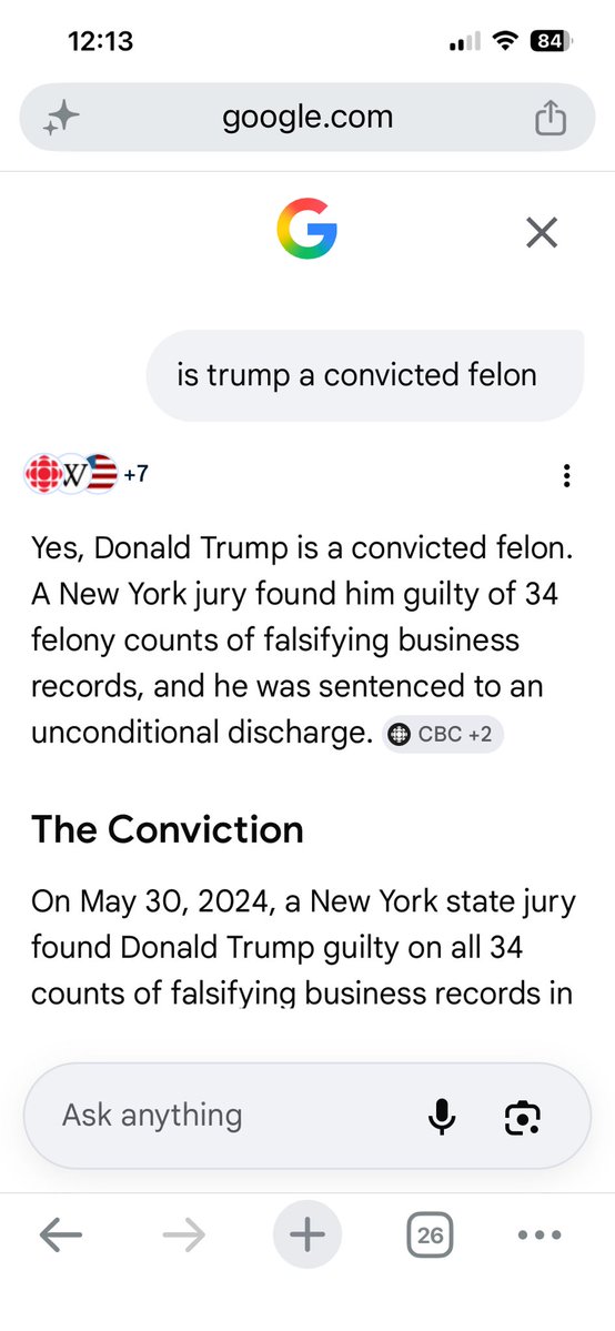 Goose__13's tweet photo. @BoxOfGiggles @KhanSaba1278 Still more proof that he’s a convicted felon https://t.co/Zkh5XJETDH