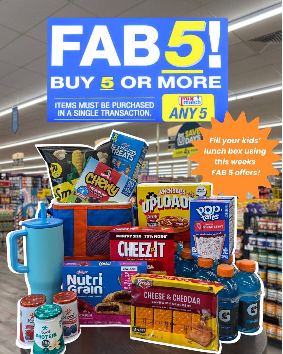 shaws's tweet photo. Make your kids lunches FABulous with our FAB 5 deals this week! Save on all the lunchbox essentials! 

#Fab5 #lunchboxdeals #shopandsave https://t.co/Q7lMZjnpT5