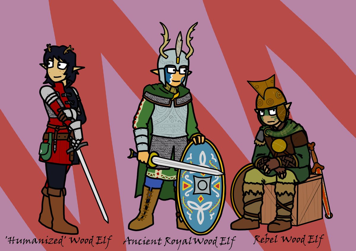 WillofRome's tweet photo. Wood Elves 

In centuries past they ruled powerful forest kingdoms, now their lands belongs to the Humans

Living as second class citizens or oppressed depending on the king who rules them

Most live humble lives, others choose to fight for their freedom, or become adventurers https://t.co/5wxFzWH54n