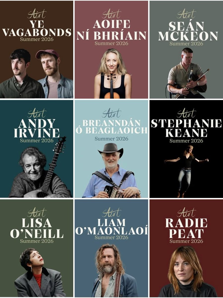 CormacBegley's tweet photo. Summer 2026 at Airt!

Join the mailing list to find out about dates 🎶 

https://t.co/9r9zF04HFt https://t.co/ncNqpsElUl