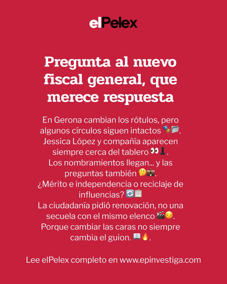 eP_investiga's tweet photo. #elPelex | Terminó el reinado, pero la corte parece seguir en funciones 👑. Entre operadores, viejos aliados y promociones estratégicas, Gerona no descansa💸.
Algunos ordenan caletas, otros buscan camuflarse en nuevas oficinas. Lee elPelex aquí:👇🏻
https://t.co/4WZvODGo1A https://t.co/NZqr6B5mR0