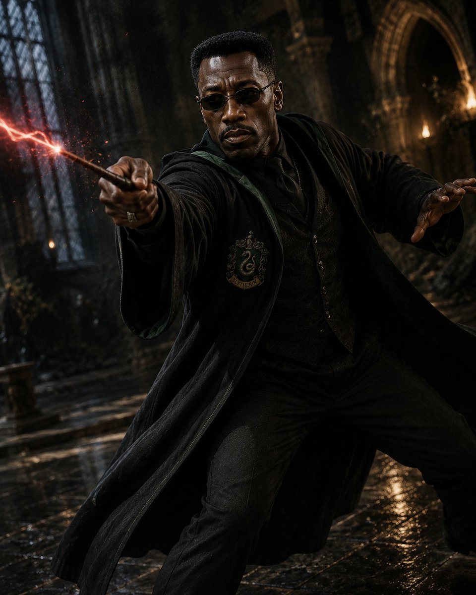 SoCoClodhopper's tweet photo. I don't know who told Natalie that Wesley Snipes was in Harry Potter but it got me thinking... https://t.co/HB31cB32zd