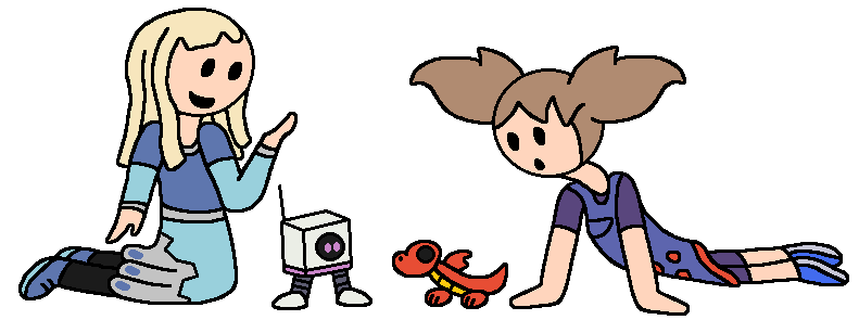WimpodX's tweet photo. "Want to be friends?"
Kaida and Matilda meeting each other...wich is strange. Matilda was already...well dead so How are they talking? https://t.co/ECVDT0PnJr