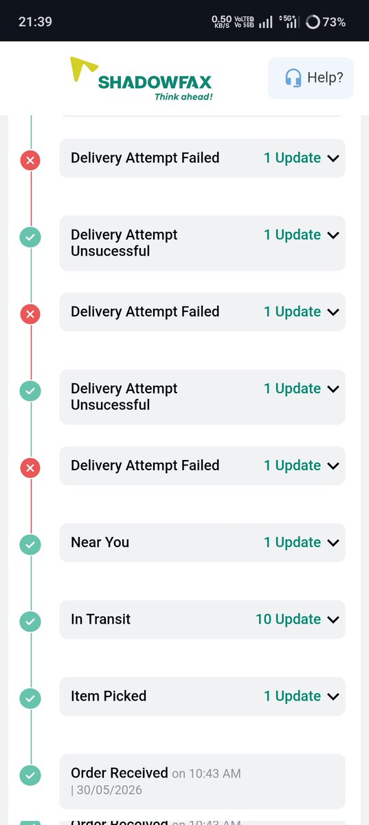R_a_m_kumar56's tweet photo. @Flipkart @ShadowfaxIndia Extremely disappointed with the service. My watch order reached the nearest hub on June 2 and was supposed to be delivered by June 4. Since then, it has shown "Out for Delivery" every day, but no actual delivery attempt was made. https://t.co/7quyDJ0tpM