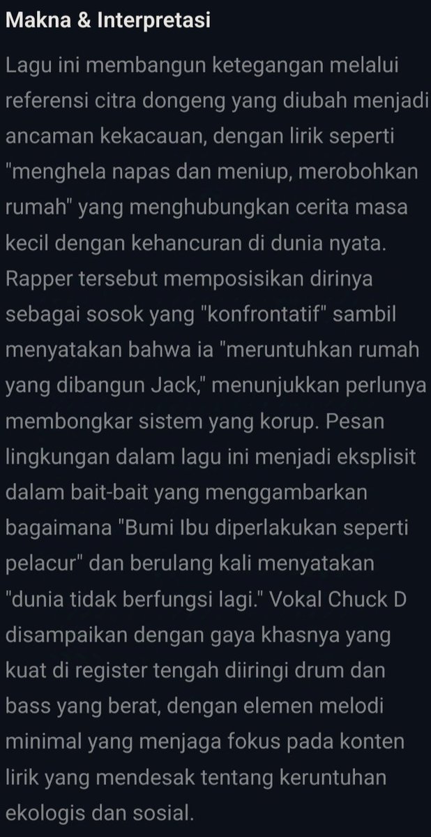 Prabomon's tweet photo. Lagu "Bedlam 13:13 - Public Enemy" cocok banget dengan kondisi RI saat ini, liriknya bisa membangkitkan spirit untuk demo besar.

Lirik lagunya: https://t.co/VuwnMsqHJY

Gue ada versi flac (loseless) ukuran 32 MB, kalau ada yg minat akan gue upload. Bass-nya ngegulung mantap 👍 https://t.co/9AQN4rsXTA
