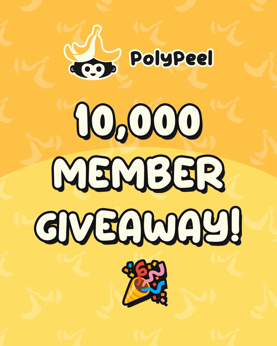PolyPeel's tweet photo. 🎉 10,000 MEMBER GIVEAWAY! 🎉

We're almost at 10,000 members in the PolyPeel community, and we wanted to celebrate with a Robux giveaway for the people who have supported us along the way!

#giveaway #robloxgiveaway #roblox #robloxugc https://t.co/ss7qtRm4Wf