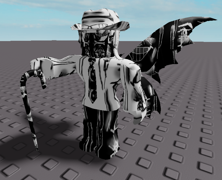ThisVolat's tweet photo. I made a character in Roblox Studio just for fun, using only two textures (and Roblox accessories ofcourse).

and I don’t know what to do with them. https://t.co/PwHwEO49vM