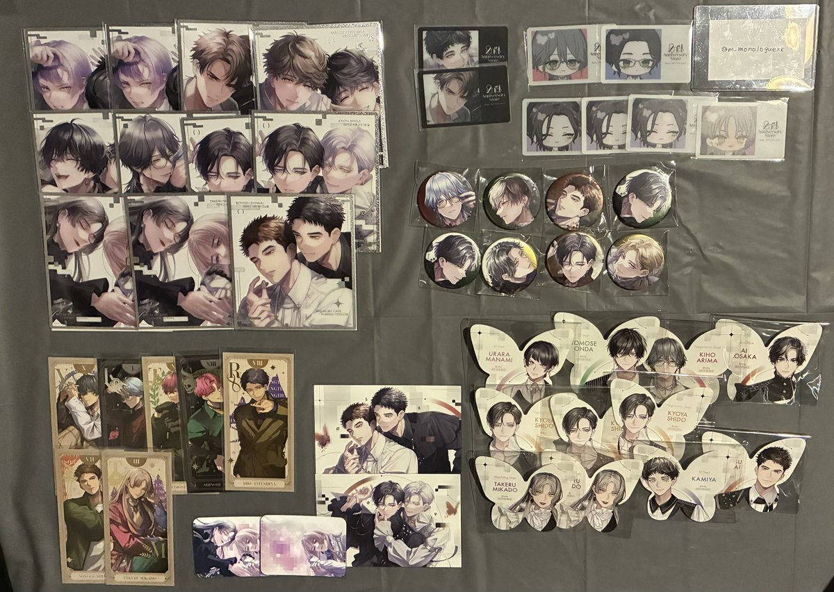 m_monologuexx's tweet photo. 【交換・譲渡】ブレマイ 2th アニバ 2周年

1枚目
①リアルフォト
②オーロラカード
③クリカ
④チェスクッキー マグネット
求▶︎新名 ②新名含む場合壱川

2枚目
⑤クリア色紙*
⑥premiumカード*
⑦特典 前半/後半*
⑧缶バッジ
⑨イラカ
⑩チェンカ
⑪蝶カード*
⑫クリアポスター*
⑬クリアファイル https://t.co/vy38bVfiJL