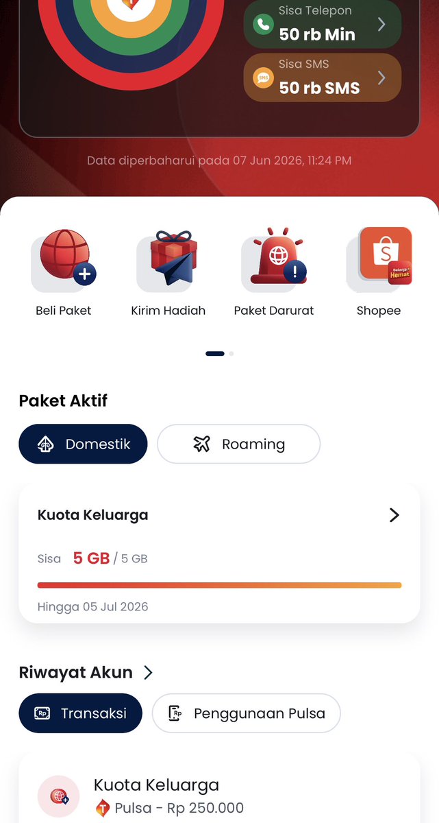 anggara_xp's tweet photo. Gila.. sekarang @Telkomsel main scam, beli kuota 80Gb tapi dapetnya cuma 5Gb.
Bahaya nih provider.. hati2 kena juga ya guys https://t.co/GAtt6gBTdp