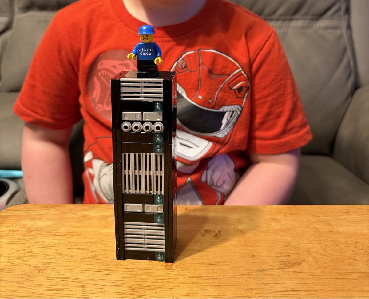 rlee86's tweet photo. Just built my @Cisco AI PODs. Thanks  @CiscoLive my son really enjoyed building the set. #CiscoLive https://t.co/0RuXb5YOoS