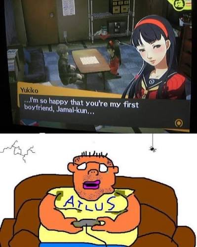 dubukiro's tweet photo. revisiting p4 pushing 30 when i first played thru it as a 14 yr old rlly gonna have me feeling like this https://t.co/ybx9rS7xmP