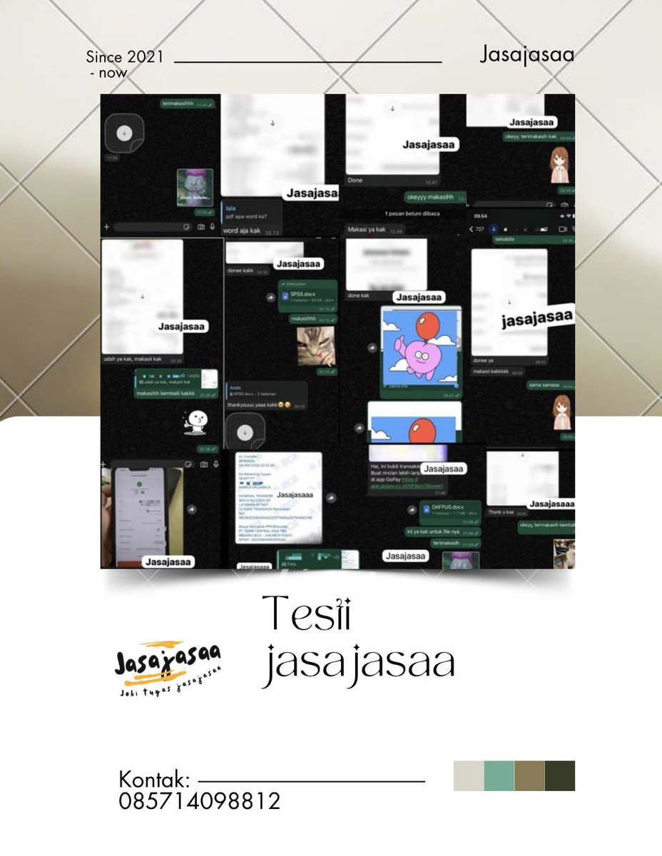chavtte's tweet photo. Yg tugasnya masi numpuk mending joki tugas di aku. 

Benefit joki tugas/skripsi di aku? 
- pay bs di akhr
- free revisi 1x
- bisa in rush
- suka ada disc🫰

Yg mw joki tugas bs bgt hub kntk aku yg di bio ya 
#jokitugas #zonauang https://t.co/0Arr9n6ke9