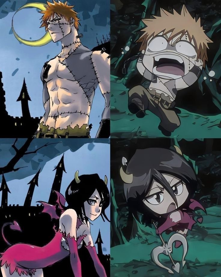 iwantoleaveok's tweet photo. rukia look so gorgeous in her Halloween costume and….ichigo…he’s just there (lol jk😭😭 he’s goat) https://t.co/Kg00mOpjfj