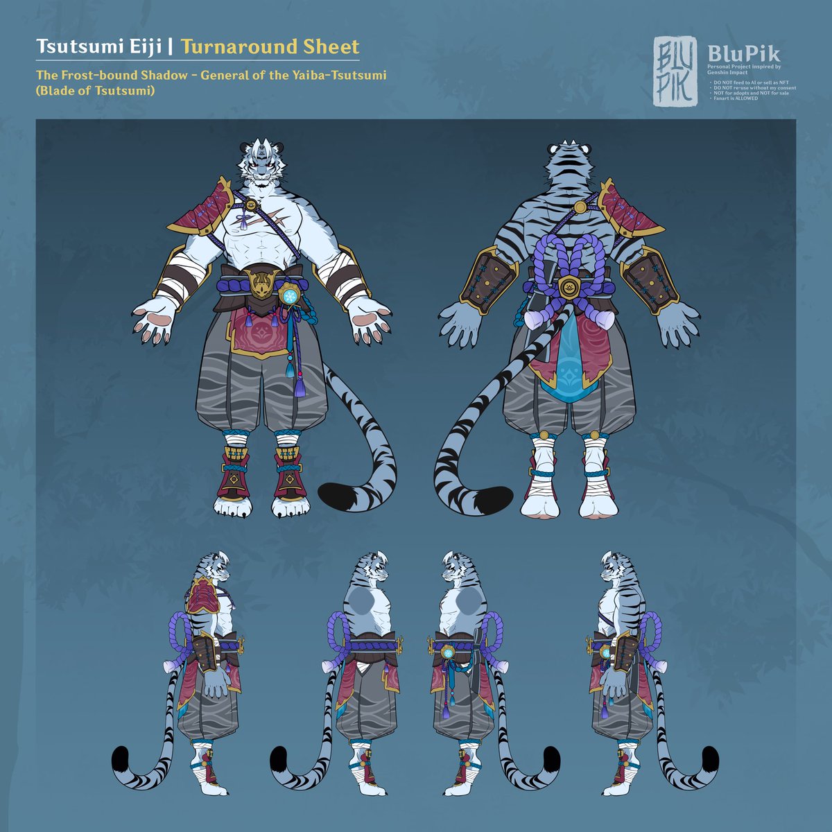 blupiiik's tweet photo. This project took me a month to finally finish. It started with a simple curiosity whether I could do an anthropomorphic character or not. Guess I can 😅🙌. Also, I’ve been wanting to create my own Genshin Impact character even though it’s not going to be official. (1/3) https://t.co/ZoRWi78Gd4