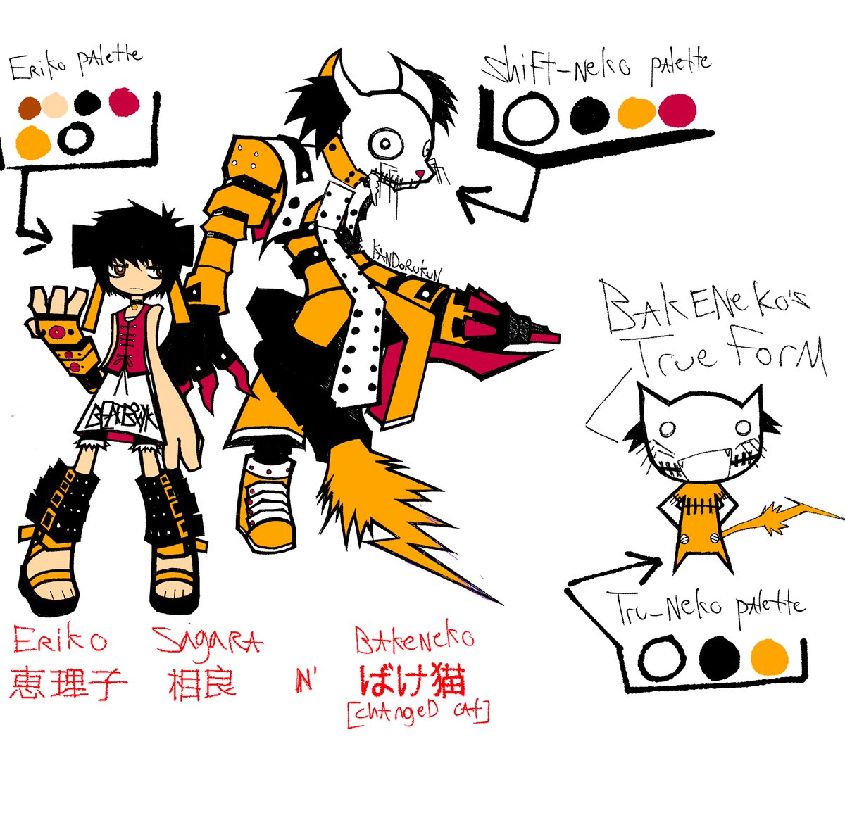 KandoruKun's tweet photo. Char design done, time to write https://t.co/8G8yIzEgSt