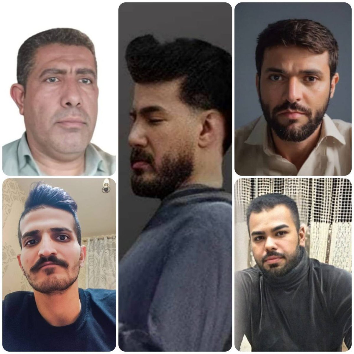 FreeeIran's tweet photo. VERY URGENT: 

5 political prisoners in #Iran are at imminent risk of execution. They are supporters of the Iranian Resistance PMOI.

The int'l community must take urgent action to help save their lives. Please take action NOW-- tomorrow is too late. 

@UN @Europarl_EN @StateDept https://t.co/yLSnJDPsbn