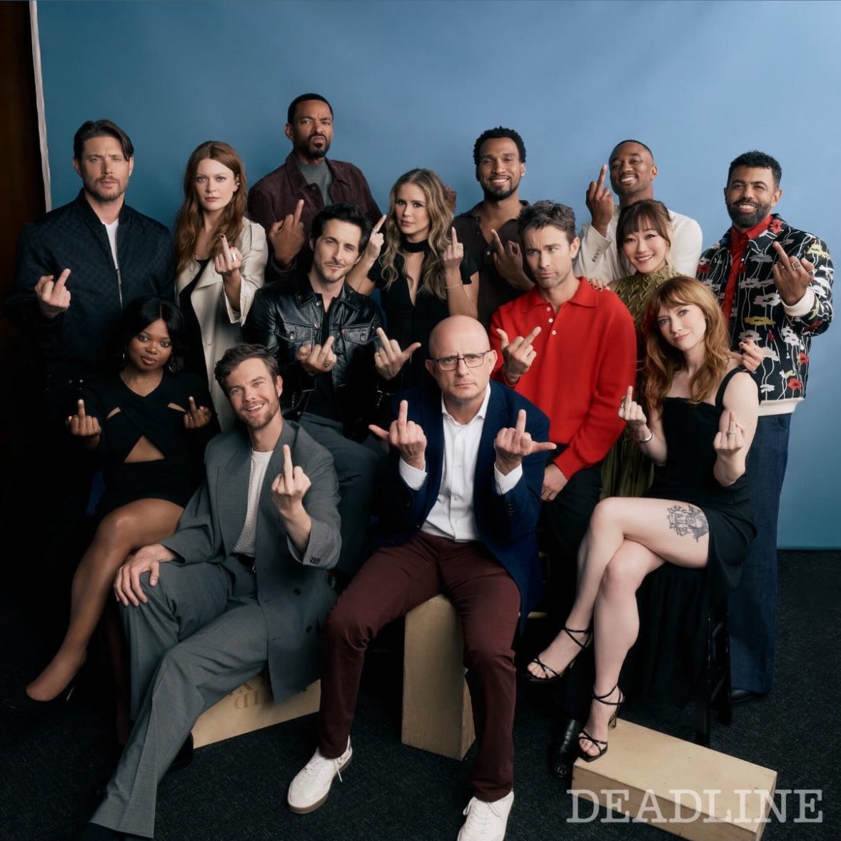 infoackles's tweet photo. EU AMO TANTO! 

Elenco de #TheBoys para a @DEADLINE ❤️🖕🏼 https://t.co/qZf3QIkaWD