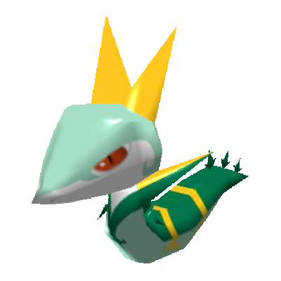 SERPERI0RITY's tweet photo. Serperior pokemon rumble rush (low poly serp) ✧ #Serperior https://t.co/fmBA1N5vRm