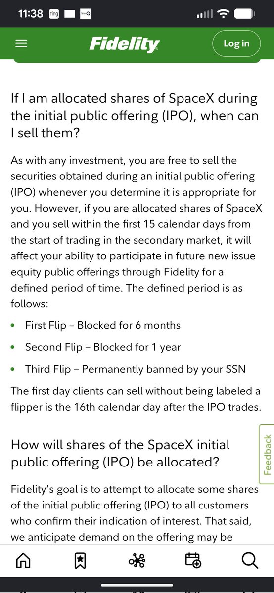 pbrat2000's tweet photo. @BoBbyPleWniaK Fidelity rules on IPO "flipping" if anyone is curious. You can still sell they will just restrict future access to IPO's https://t.co/Qp76WUpWBX